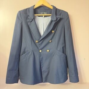 Armani Jeans Double Breasted Blazer Navy blue Mens Size 10